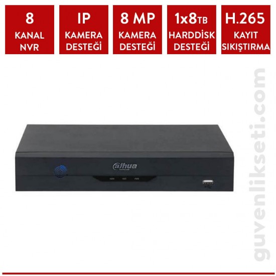 Dahua NVR4108HS-4KS2/L 8 Kanal NVR Kayıt Cihazı